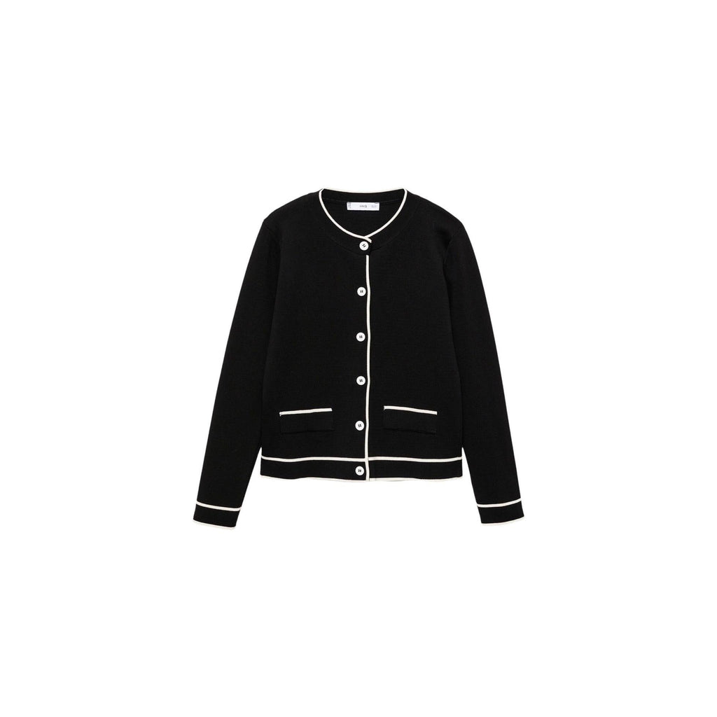 Cardigan Bords Contrastants - Black