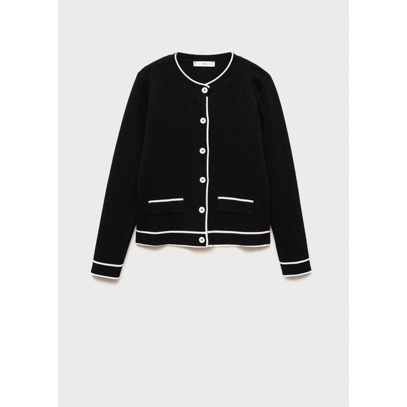 Cardigan Bords Contrastants - Black