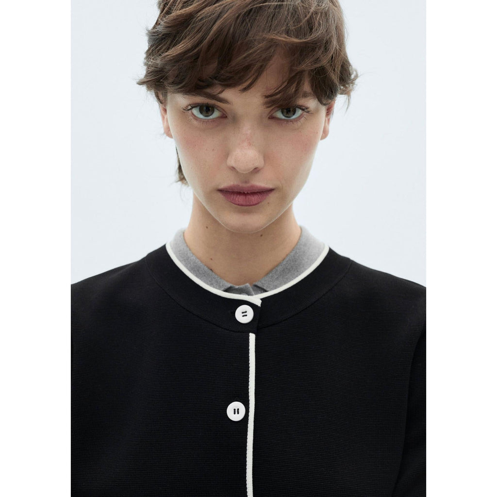 Cardigan Bords Contrastants - Black
