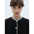 Cardigan Bords Contrastants - Black