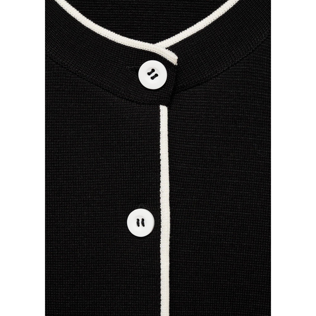 Cardigan Bords Contrastants - Black