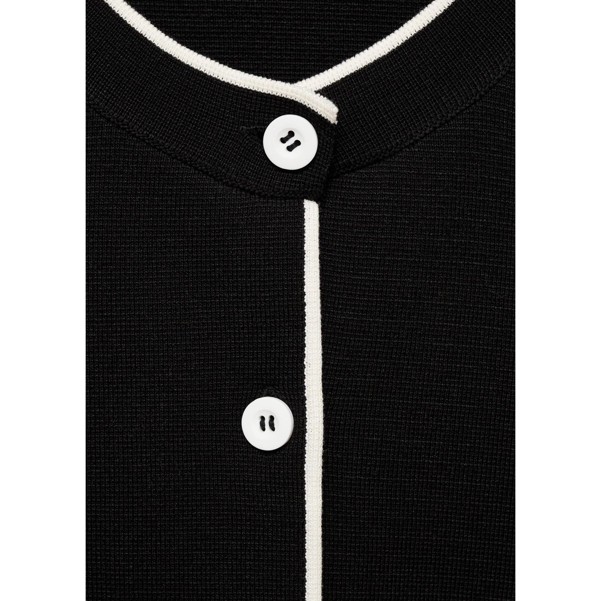 Cardigan Bords Contrastants - Black