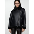 Chaqueta Doble Faz Efecto Piel - Black