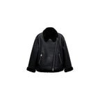 Chaqueta Doble Faz Efecto Piel - Black