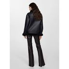 Chaqueta Doble Faz Efecto Piel - Black