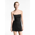 Robe Maille Détail Strass - Grey