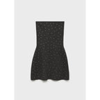 Robe Maille Détail Strass - Grey