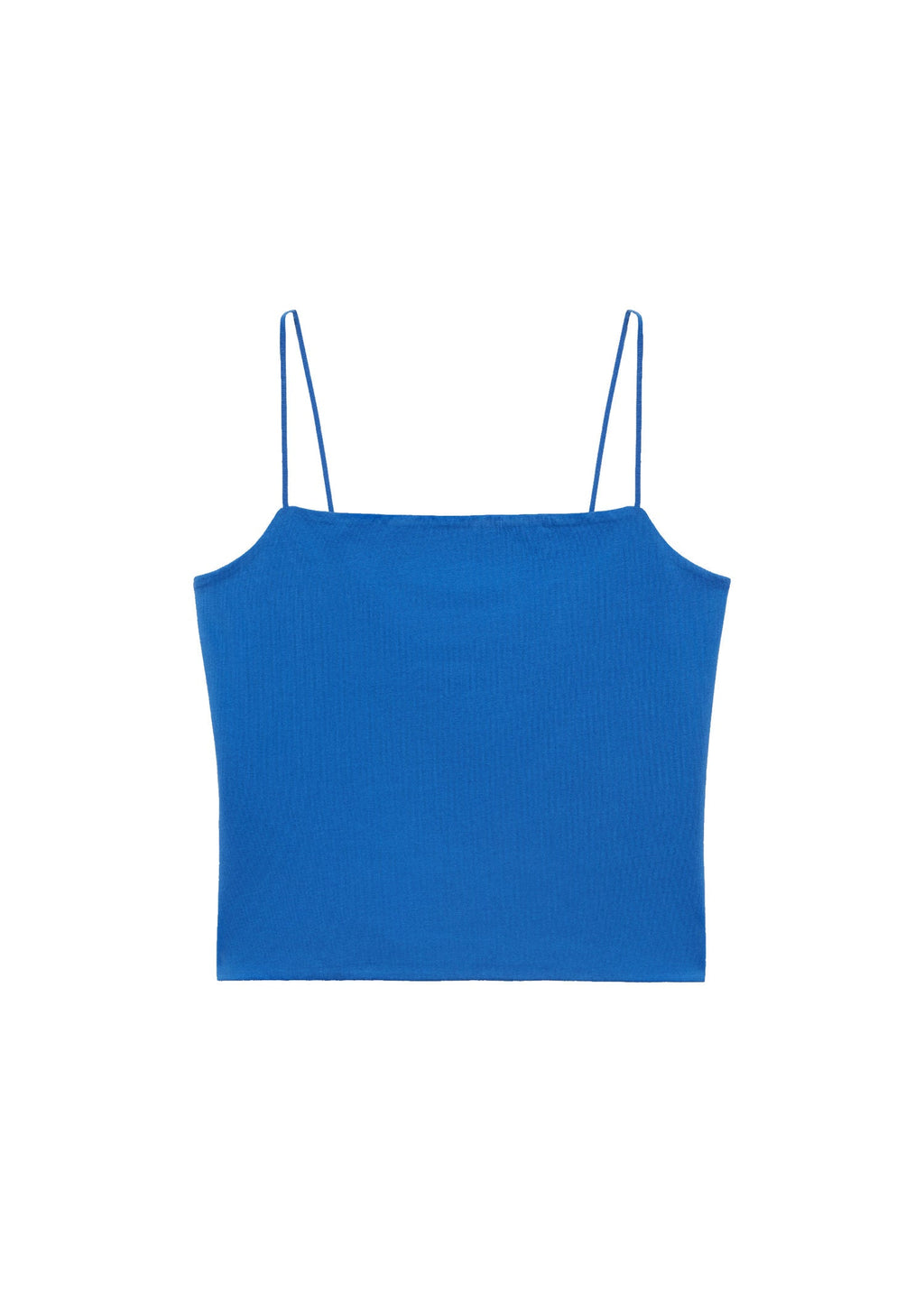 Top De Tirantes Cuello Recto - Azul