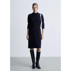 Knit Midi Dress - Dark Navy
