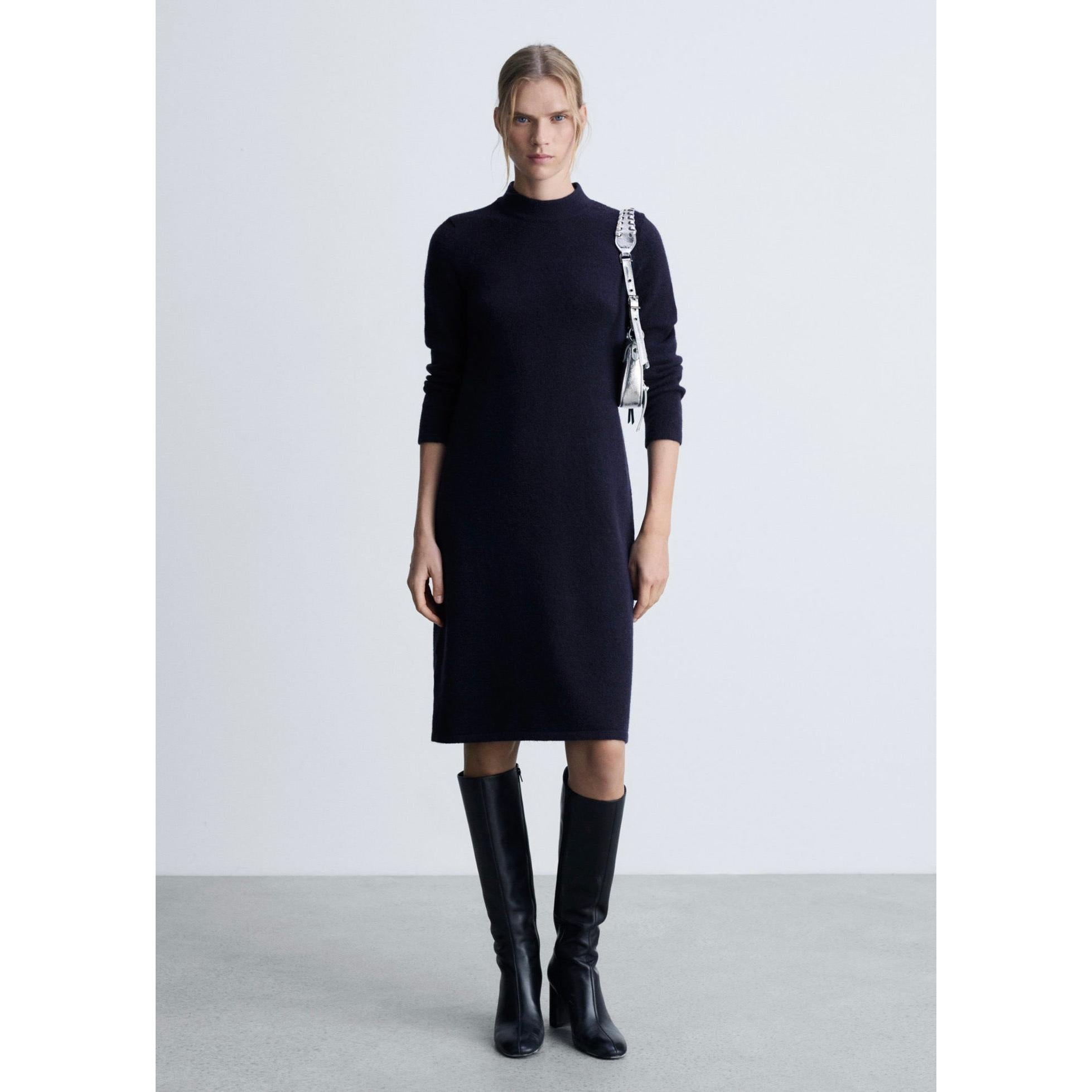 Knit Midi Dress - Dark Navy