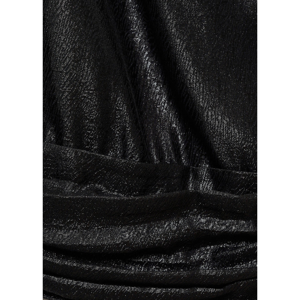 Asymmetric Blouse with Puff Sleeves