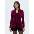 Blazer de Terciopelo Estructurado - Fucsia