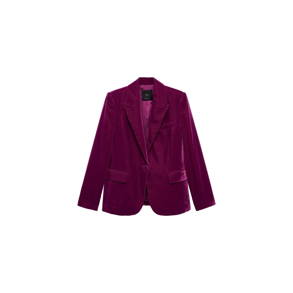 Blazer de Terciopelo Estructurado - Fucsia