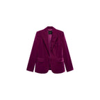 Blazer de Terciopelo Estructurado - Fucsia