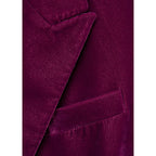 Blazer de Terciopelo Estructurado - Fucsia