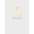 Chaqueta Punto Trenzado Capucha - Ecru