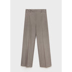 Pantalón Recto de Tiro Medio - Brown