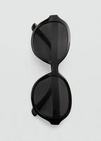Round-Frame Sunglasses - Black