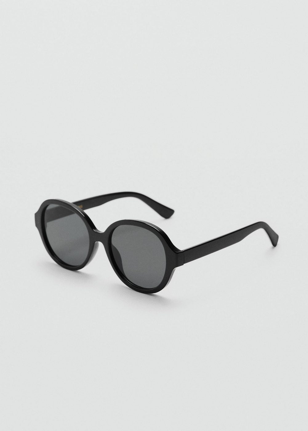 Round-Frame Sunglasses - Black