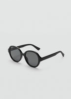 Round-Frame Sunglasses - Black