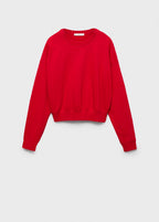 Sudadera De Algodón Cuello Redondo - Red