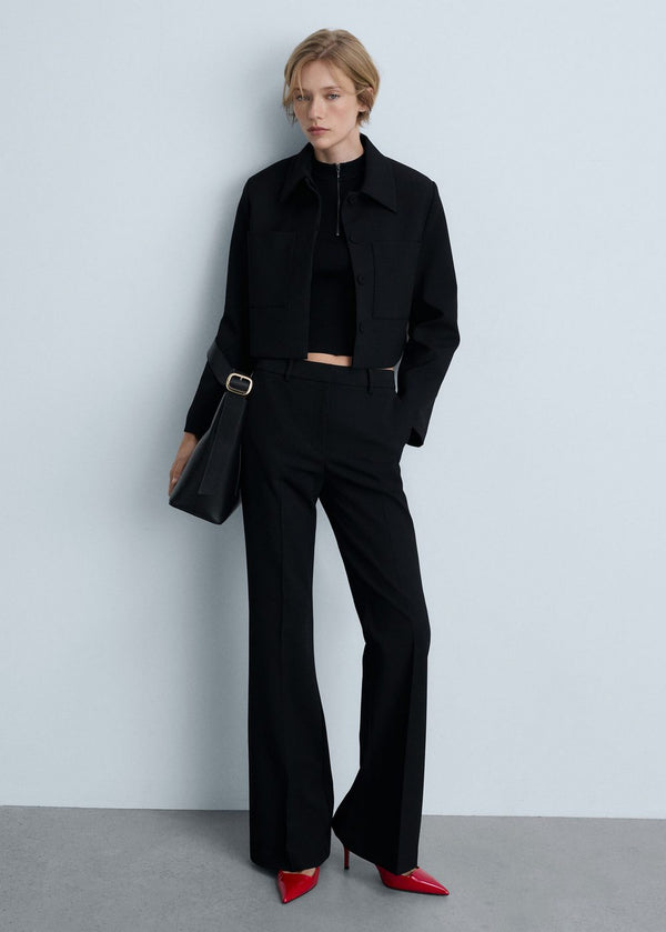 Veste Crop Poches