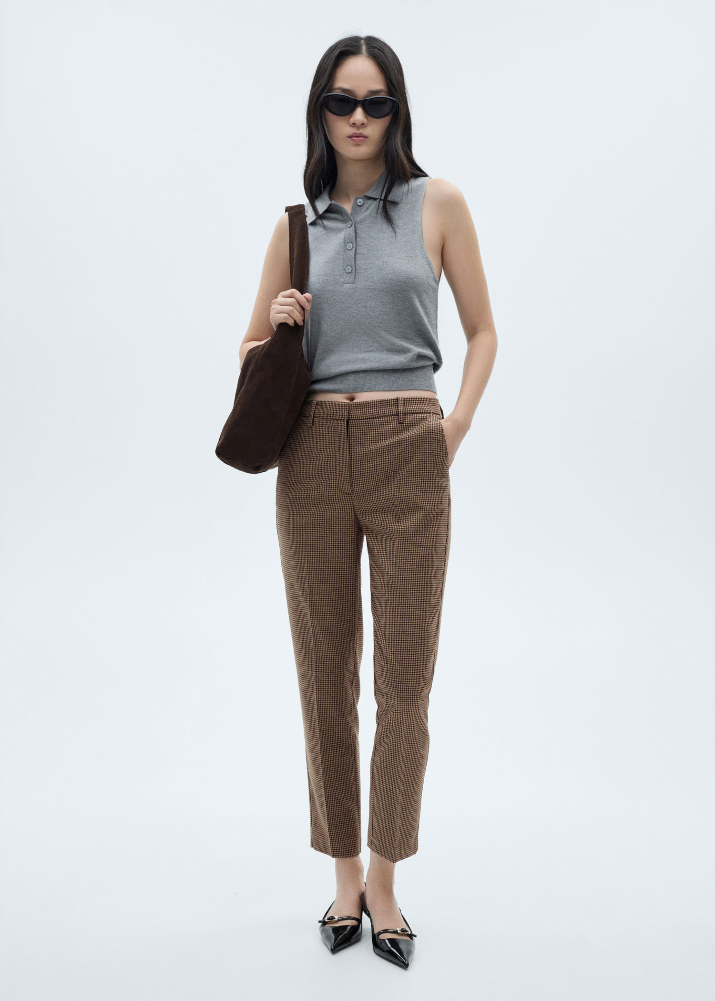 Pantalon Skinny Taille Normale - Marron
