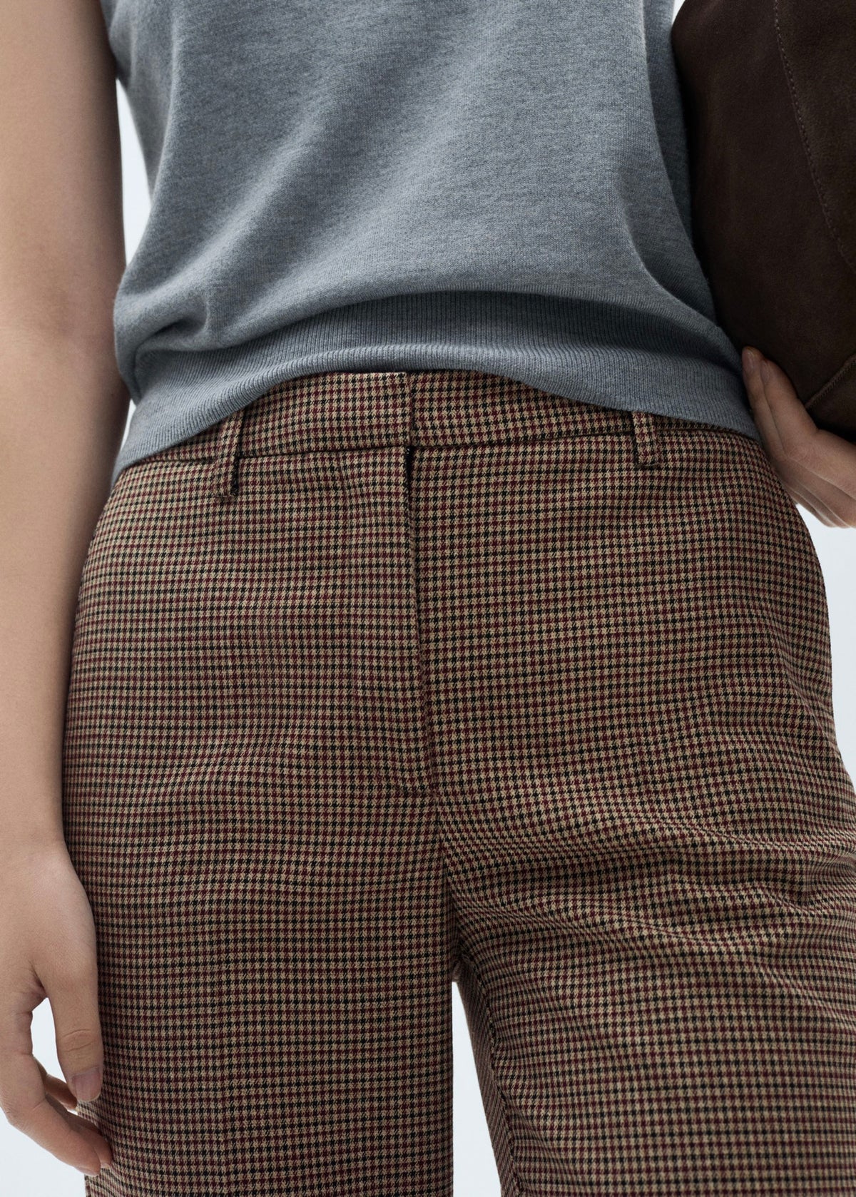 Pantalon Skinny Taille Normale - Marron