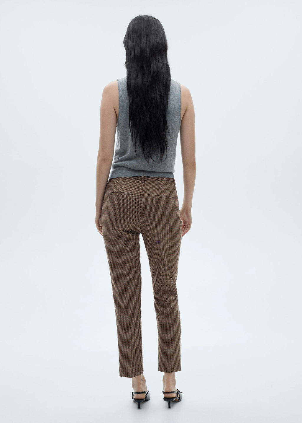 Pantalon Skinny Taille Normale - Marron