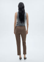Pantalon Skinny Taille Normale - Marron