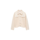 Chaqueta combinada de punto - Crudo