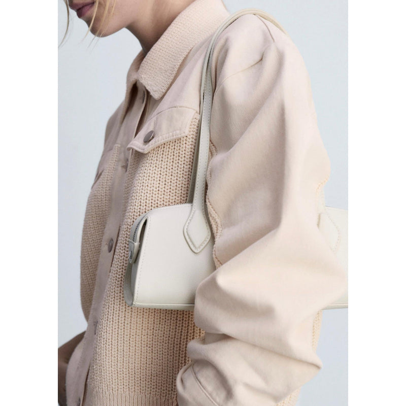 Chaqueta combinada de punto - Crudo