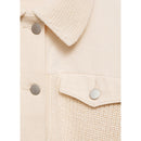 Chaqueta combinada de punto - Crudo
