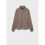 Sudadera de Cuello Subido con Cremallera - Medium Brown
