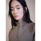 Sudadera de Cuello Subido con Cremallera - Medium Brown