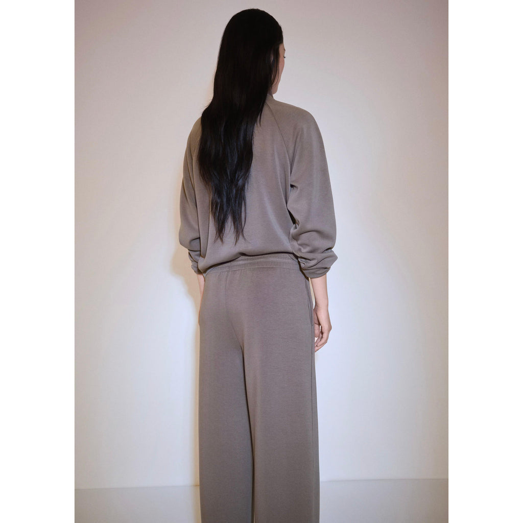 Sudadera de Cuello Subido con Cremallera - Medium Brown