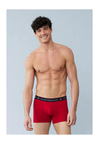 Pack Of 7 Cotton Striped Trunks - Navy White Black Grey Blue Red