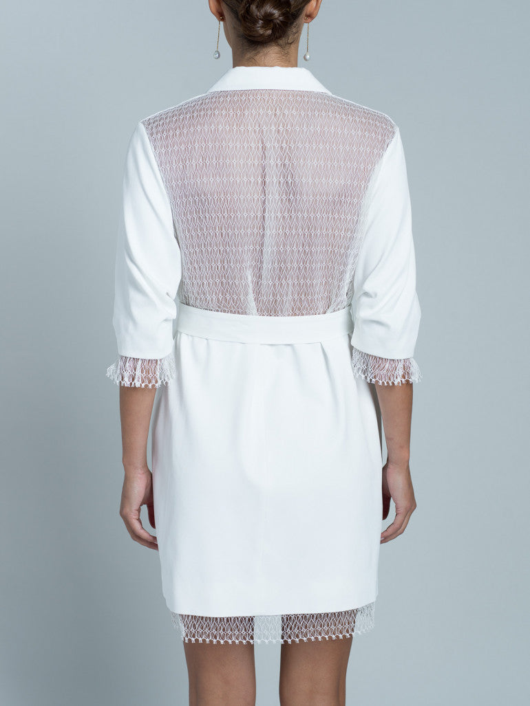 Vestido corto Jax - Blanco