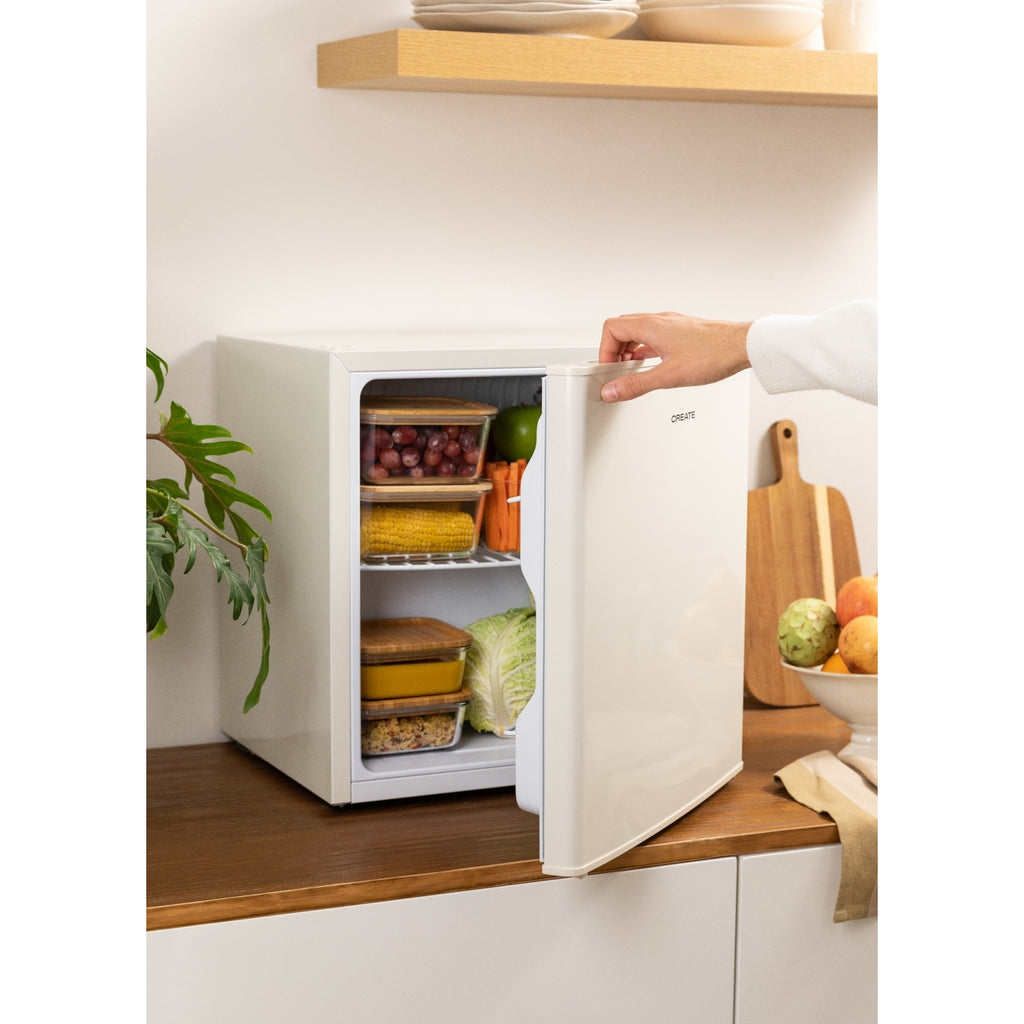 Fridge Minibar 43L - Mini Réfrigérateur Avec Porte Réversible - Blanc Cassé