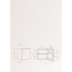 Fridge Minibar 43L - Mini Réfrigérateur Avec Porte Réversible - Blanc Cassé