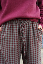 Gonzague Vichy Pants Burgundy/Grey