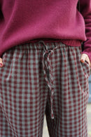 Pantalon Gonzague Vichy Bordeaux/Gris