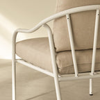 Luca - Fauteuil De Jardin - Métal - Beige