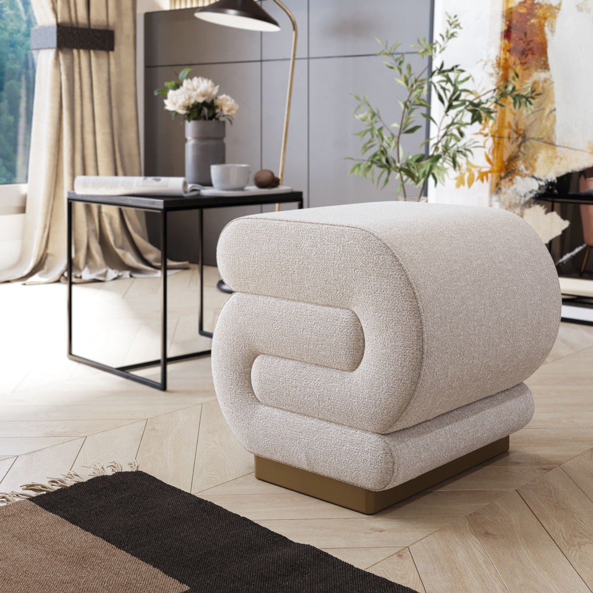 Sally - Pouffe - Cream