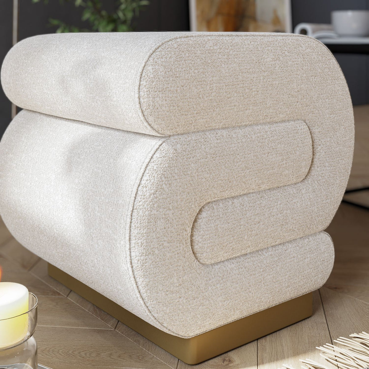 Sally - Pouffe - Cream