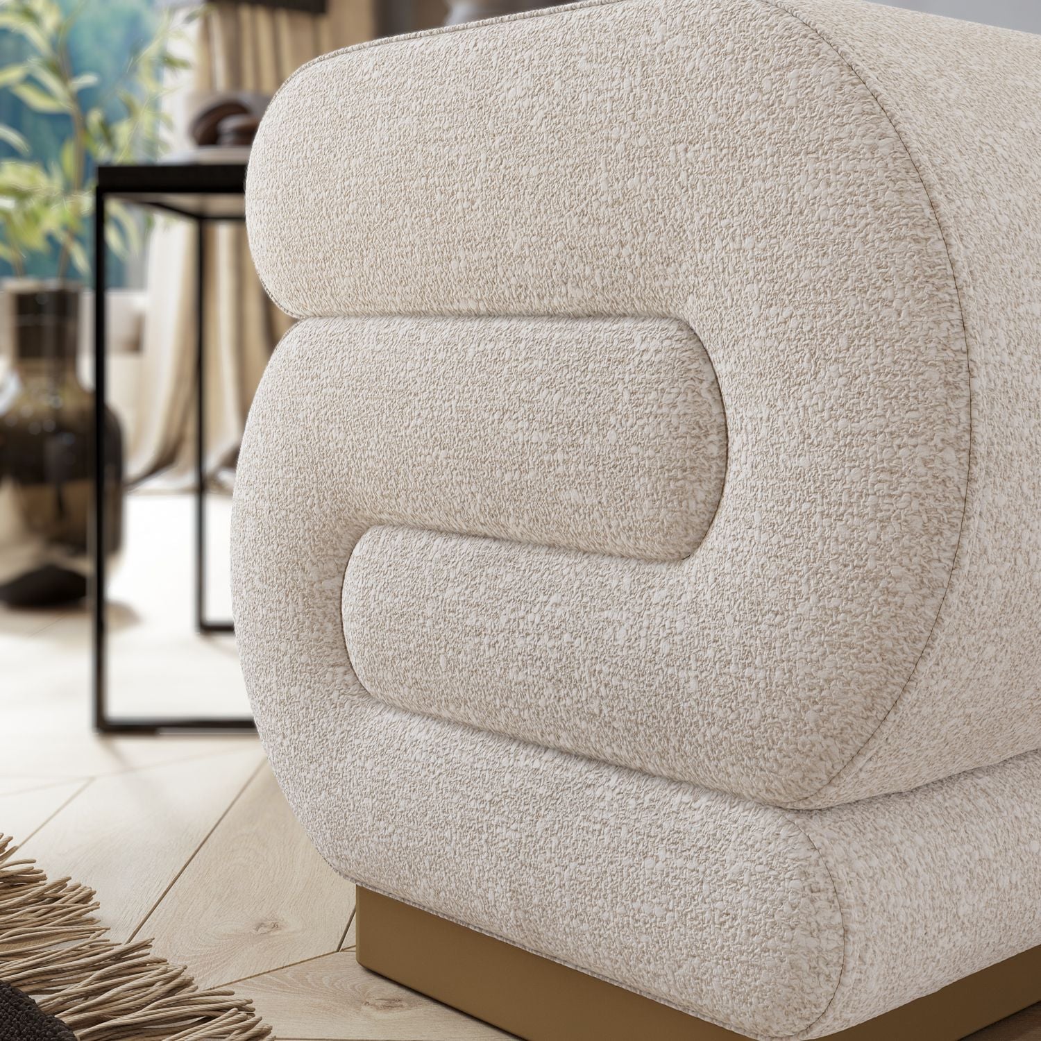 Sally - Pouffe - Cream
