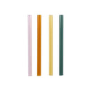 Set of 8 Straws - Funky - Borosilicate Glass - Multicolor