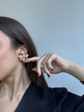 Boucles D’Oreilles Kenneth Jay Lane Vintage - Noeuds Pavés Dorés
