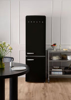 Fridge Stylance 244L - Frigorífico combi estilo retro - Negro mate