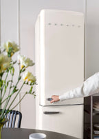 Fridge Stylance 244L - Frigorífico Combi Estilo Retro - Blanco Roto